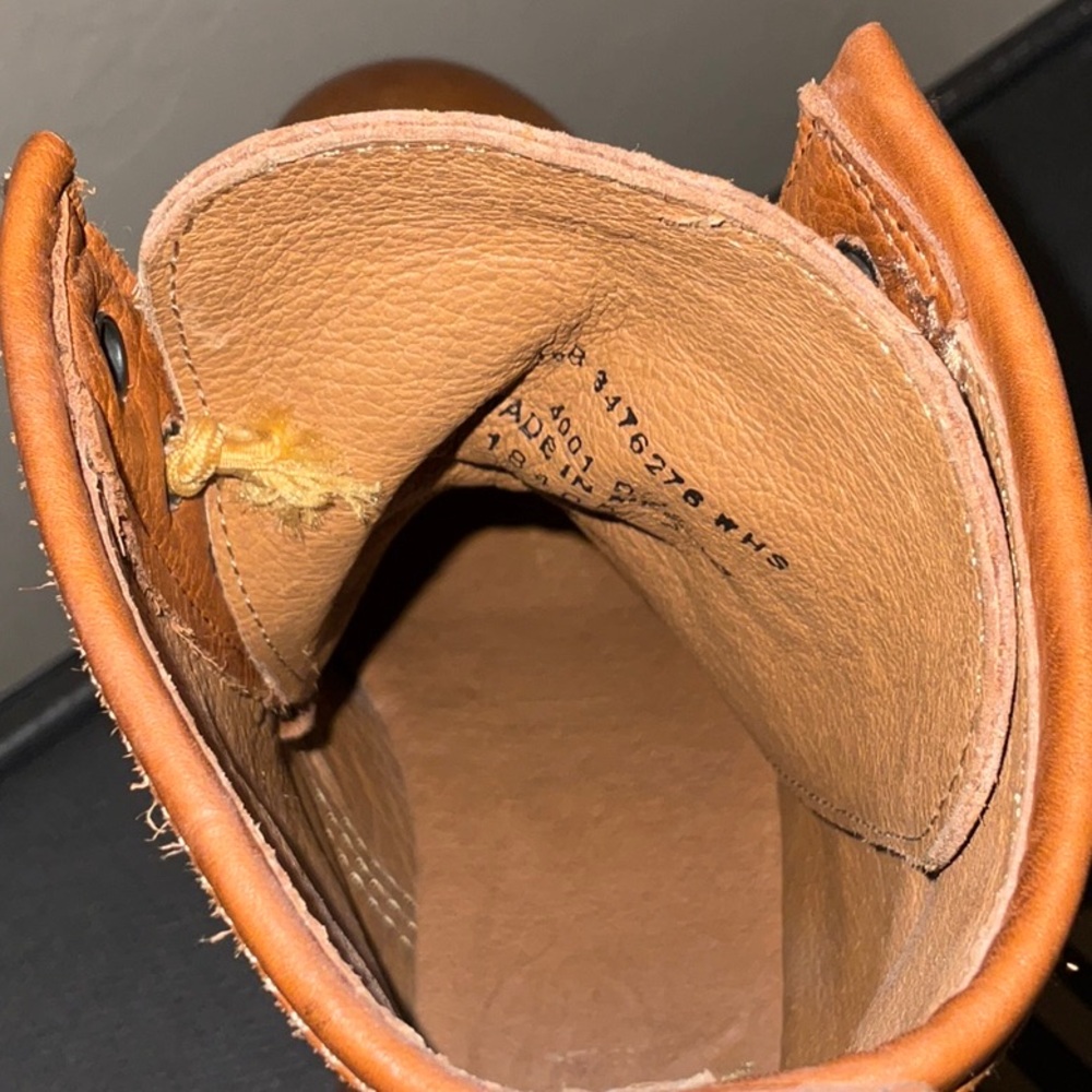 Frye Tan Caramel Leather Veronica Flex Combat Boots size 5.5 - Picture 10 of 14